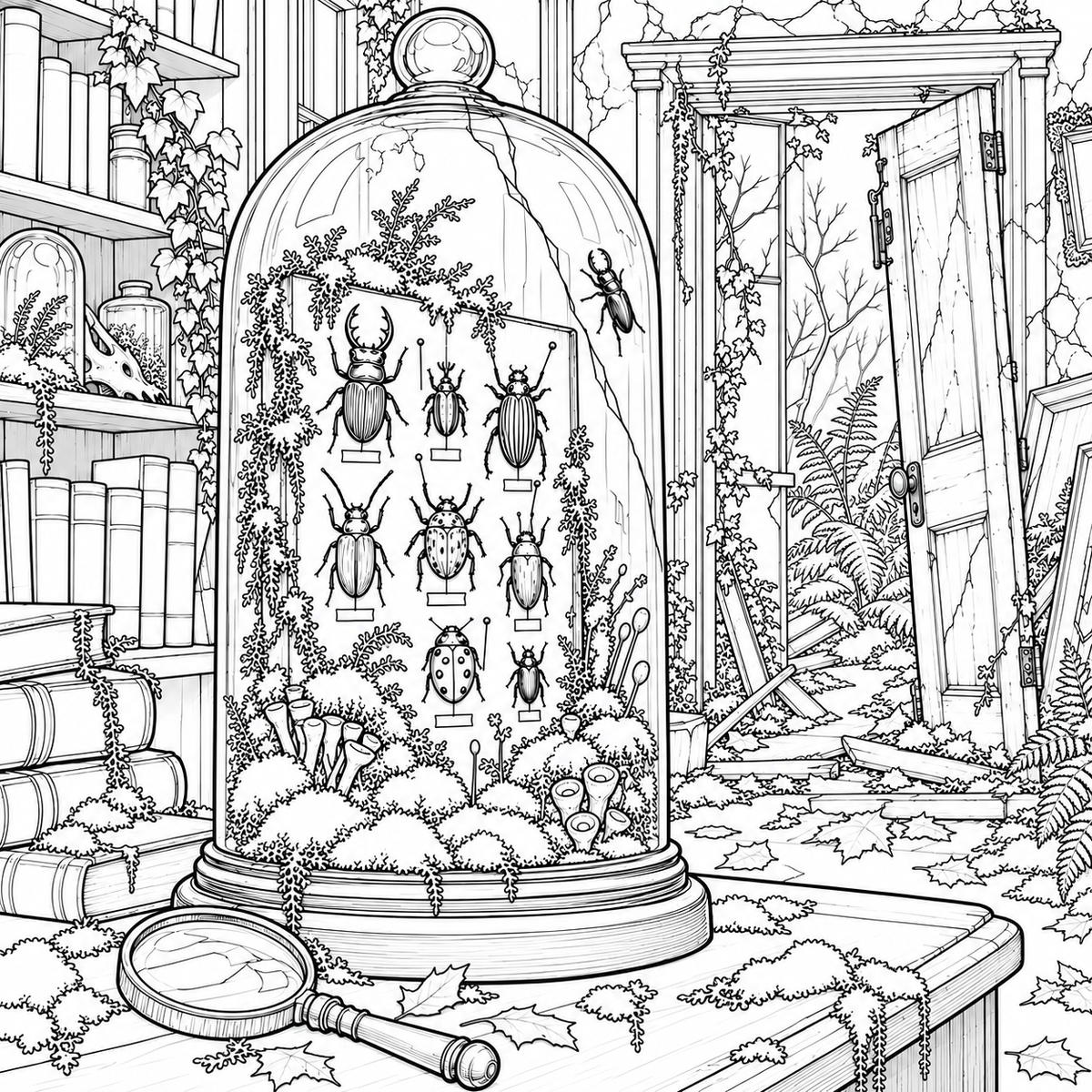 The Darker Side of Moss – An Adult Colouring Book of Abandoned Places & Forgotten Things