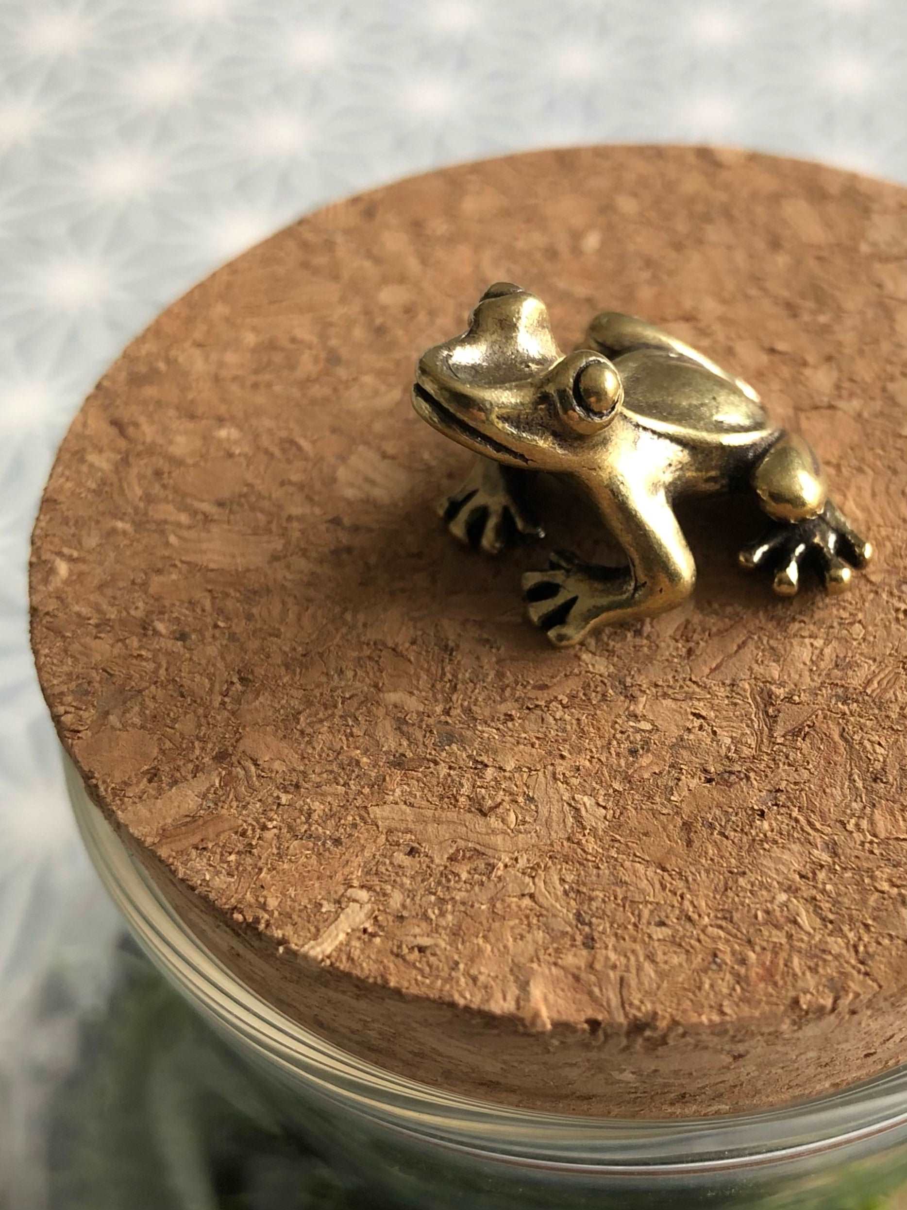 Solid Brass Frog • Terrarium Decoration